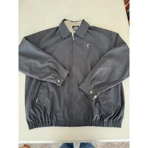 Vintage Ashworth Men's XL Golf Jacket Full Zip Water Wind Resistant Black